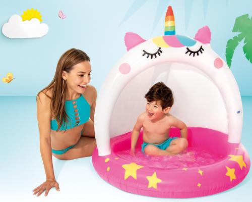 Бассейн детский Котенок-единорожка (102x102см) 6 шт/уп 58438 - фото 2